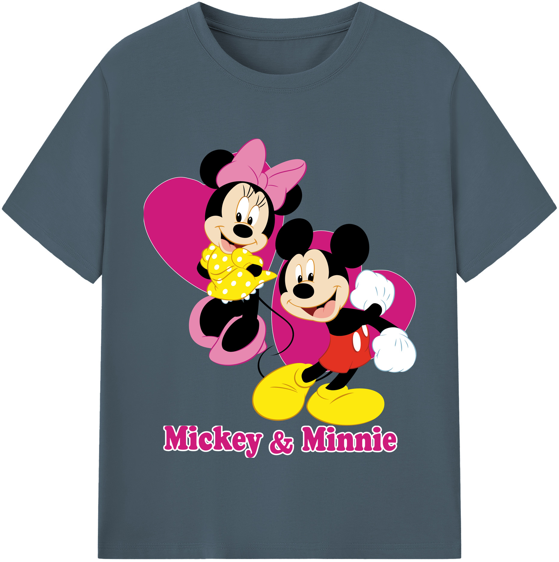 （画像用） ミッキーマウス Mickey Mouse 綿100％半袖Tシャツ（フロントプリント）